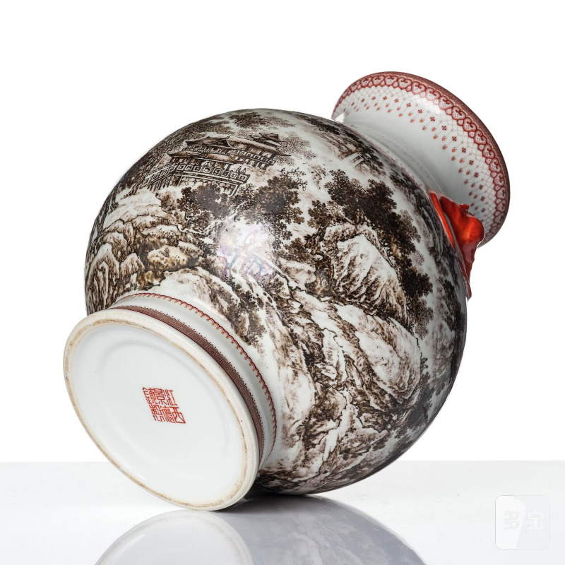 A grisaille 'landscape' vase, - 图7